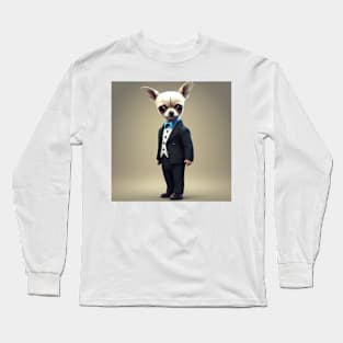 Chihuahua in suit Long Sleeve T-Shirt